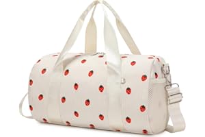 JUMPOPACK Bolsa Ballet Niña Bolsa Danza Bolsa de Deporte Niña Fresa Bolsa de Gimnasio Bolso Gym Bolsa Viaje Niña