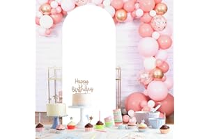 BOVLLEETD 2x1m Arco Copertura dello sfondo,Bianco Spandex Coscia superiore matrimonio Copertina arco 2-faccia arco Copertina sfondo Per compleanno matrimonio parte decorazione (cornice non Incluso)