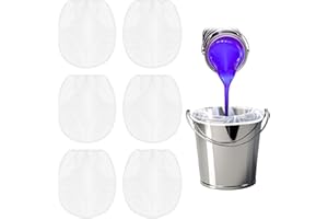 TWERUNA 6 PCS Paint Strainer Bag, 1 Gallon Paint Filters Strainers, White Fine Mesh Filter Bag with Elastic Top Opening, Filter Strainer Mesh for Paints Gardening