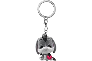 Funko Pop! Keychain: Disney - Eeyore with Heart - Texture Velours - Bourriquet - Winnie The Pooh - Mini-Figurine en Vinyle à Collectionner Porte-clés Fantaisie - Cadeau de Noël - Idée de Cadeau