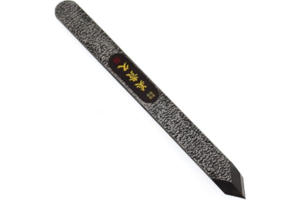 Japonskt Shirabiki-snitt Kniv för ritning och märkning i V-form Handgjord i Japan (HRC 63) För höger- och vänsterhänta Gravyr Skulptur i trä (15 mm)