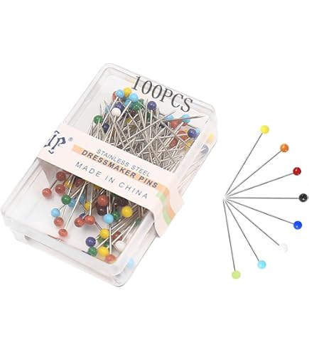 Lot De 1200 épingles à Tête Colorées – Acier Inoxydable, 12 Couleurs – Pour Hijab, Couture, Bricolage