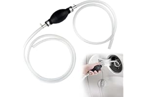 CARPLUSSTUDIO Handpumpe - Wasser und Benzin Umfüllpumpe mit 2M Schlauch - Handwasserpumpe für Auto, Boot, Motorrad - Kraftstoffpumpe für Öl, Diesel, Flüssigkeiten (10 mm)