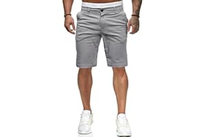 Uusollecy Short Homme Bermuda Chino Coupe Ajustée Droite Poche Short d'Été Style Harlem