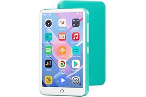 Lettore MP3 con Bluetooth e WiFi, Oilsky 80GB 4 pollici 1080P Touchscreen MP4 Player, Android 9.0, Lettore MP3 Portatile con Spotify, Audible, Deezer (Ciano)