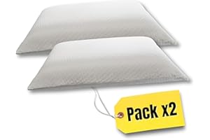 MAXIME MAISON - Coppia Cuscino Memory Foam Ortopedico (Altezza 18) Cuscini Letto Matrimoniale Made in Italy, Guanciale Letto, Cuscini per Cervicale per Dormire (2, con Fodera Classica, Altezza 18)