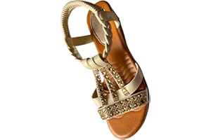 VPQILH Womens Rhinestone Wedge Sandals UK Sale Clearance Ladies Orthopedic Bohemian Sandal Platform Slippers Open Toe Sliders Ankle Strap Slide Slingback Slipper Fish-Mouth Slides Wide Fit Shoes