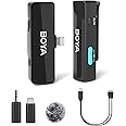BOYA BOYALINK A1 Wireless Lavalier Microphone for iPhone/Android/Camera Vlogging, All-in-One Lapel Mic System & Lightning & USB-C Inputs for Smartphones/DSLR YouTube Facebook Live (A1)