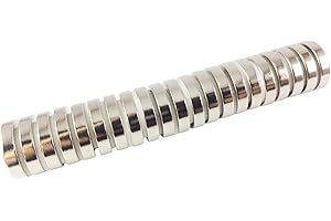 Alizones Imanes de Neodimio 15x3 mm | Paquete de 20 Mini Imanes Súper Fuertes, Redondos Pequeños para Nevera, Manualidades, Oficina, Cocina y Tablero Magnético