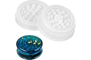 HQdeal Kräutermühle Harzform,2 Stück Aschenbecher Grinder Crusher Epoxidharz Formen,Transparent Silikonformen Epoxidharz Für DIY Kräuterbrecher Schmuckbehälter Aufbewahrungs