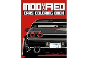 Modified Cars Coloring Book: JDM, Retro & Sport Car Illustrations for Adults and Kids