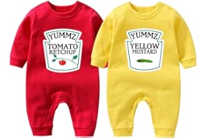 culbutomind Body Bébé Jumeaux Yummz Tomato Ketchup Naissance Vêtement Fille Garçon Cadeaux Manches Longues Jumeau Pyjama