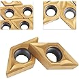 10pcs Diamond Shape CNC Carbide Insert Cutter Indexable Lathe Milling Inserts Turning Tools with Box DCMT070204 US735 DCMT51.51 for Steel