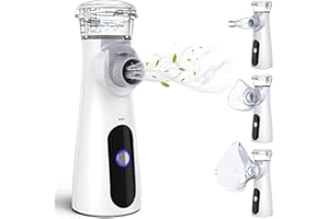 ‎FIITAS Fiitas Inhalationsgerät, Inhalationsgerät Kinder und Erwachsene, Baby Inhalationsgerät mit Masken und Düse, Ultraleise <30DB, Medizinbecher 25 ml, geeignet für den Heim- und Reisegebrauch