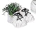 Produktbild Schuhpaar Weiss Rattan, Je 22x18x10cm