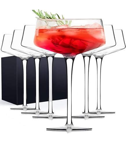 Khen 10.15 Ounce Plastic Acrylic Multicolor Coupe Glasses (Set Of 4