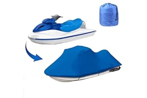 COOSOO Jet Ski Cover Trailerable Jet Ski Cover Cubierta de Moto acuática Personal Impermeable al Aire Libre para 420 * 300cm contra la Lluvia de Polvo Daños UV (Azul)