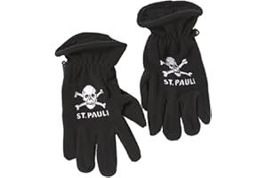 Upsolut FC St. Pauli - Totenkopf Handschuhe Fleece, schwarz, Grösse L/XL