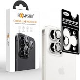 Fixmaster iphone 15 Pro - 15 Pro Max Uyumlu Kamera Lens Koruyucu, Beyaz Titanyum, Orijinal Rengiyle Kusursuz Uyum, Darbe Emic