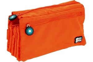 GRAFOPLAS Grafoplás 37543352 - Estuche Portatodo Cuádruple Naranja, bits & Bobs, 23 x 12 cm