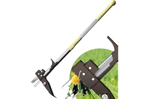 WINSLOW & ROSS Winslow&Ross Weed Puller with Stainless Steel 4-Claw & Foot Pedal, Telescopic Dandelions Root Remover, Stand-up Manual Weed Tool for Garden & Lawn(39 inch/100cm) Iron