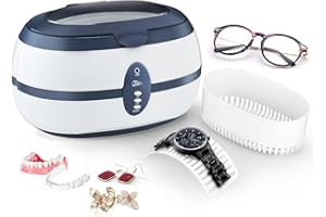 ‎UTEN Uten Ultraschallreiniger Ultraschallreinigungsgerät brillenreinigungsgerät 600ml Ultraschallgerät für Brille Schmuck Uhren Zahnprothesen 40,000Hz