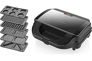 ‎ETA ETA Sandwichmaker 6 in 1 I Sorento Plus I Antihaftbeschichtung für leichte Reinigung ohne Anbrennen I 900 Watt I Waffeleisen, Grill und vieles mehr