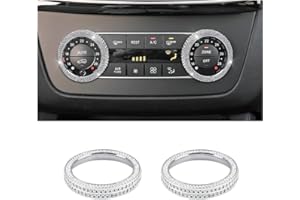 BLINGOOSE für Mercedes Benz Accessoires Glitzer Klimaanlage Abdeckung AC Knopf Aufkleber kompatibel Mercedes-Benz GLK X204 C Klasse W204 CLS GLS SLC 2 Stücke
