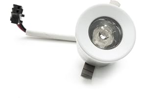 PLANETITALY Foco mini LED foco empotrable luz escaleras marcador de pasos 1 W 220 V IP20 agujero 25 30 mm