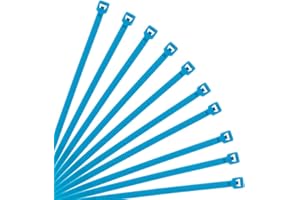 XINGO Pack de 500 Bridas de Plástico Premium Fuertes Industrial, Bridas de Plástico para Cables Multifunción para Uso Interior y Exterior, Gestión de Cables,Decoración (250mm x 3.6mm, Azul)