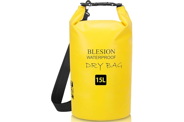BLESION Sac Étanche, Sac Etanche avec Sangle Réglable, Dry Bag (5L/10L/15L/20L/30L) pour Kayak Bateau Canoeing Camping Piscine Rafting Pêche Voile Surf