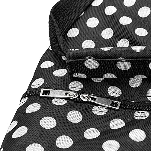Over-Coverlock Tasche schwarz/weiß gepunktet - 6