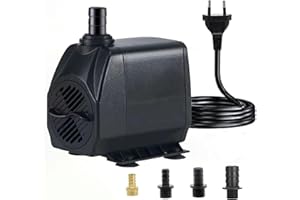 Lnicez Pompe a Eau 45W 3200L/H Pompe Aquarium Ultra Silencieux Pompe Bassin Pompe Submersible Avec 1.8m Câble,4 Buses Pompe à Eau Pompe Eau Pour Fontaines,Jardins,Baignoires, étangs