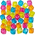 Prostuff.in 36 Pcs Reusable Ice Cube Refreezable Reusable Pure Water Filled Ice Cubes for Drinks BPA Free Non Melting Multi-Coloured Chilling Squares Stones