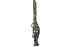 SOLAR TACKLE - 3+2 Camo Fishing Rod Bag for Carp Rod, Accommodates 3 Made up Rods Plus 2 Externally, Extra Padded Fishing Rod Holdall with Carrying Handle, Portable 5 Rod System