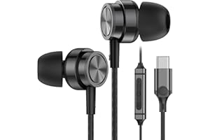 YATLOML Auriculares USB C,In-Ear Auriculares Tipo C con Micrófono Control de Volumen de Llamadas para Samsung S24 S23 Ultra S22 S21 FE A53 A54 A55,iPhone16 15 Pro MAX, Huawei, iPad Pro,OnePlus,Pixel 8 7