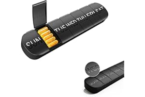 DTXLX Duży organizer na tabletki, 7 dni, 1 raz dziennie, na suplementy medyczne, witaminy i olej z wątroby dorsza, tygodniowe pudełko na tabletki 7 dni, matowe wykończenie, stylowe eleganckie pudełko na