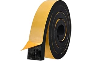 ZAYEJOD Nastro Autoadesivo Schiuma,50mm Larghezza 10mm Spessore Strisce in Neoprene Schiuma Guarnizione in Gomma Isolante Anti-vibrazione Anti-collisione Insonorizzata Protezione per Mobili Auto, 2 metri