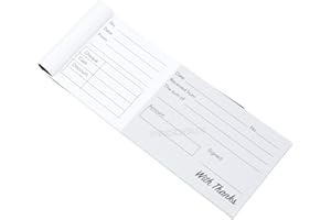 PRODBUY [Pack of 2] Cash Receipt Books Wide Cheque Book Style 40 Receipts Sales Record Pads