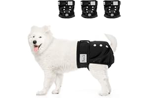 SlowTon Couche Lavable 3 Pièces Sans Fuite pour Chiens Irritation Miction Haute Température