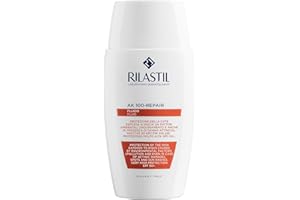 Rilastil - Sun System AK-Repair 100, Protector Solar Facial con Muy Alta Fotoprotección, Hidrata y Protege, Resistente al Agua, Apto para Pieles Propensas a Eritema y Manchas - 50 ml