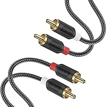 Rycvaky Cavo Audio Stereo Da 2 RCA A 2 RCA, Placcato Oro - Foto 9