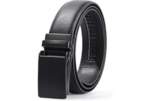 Coubeau Junge Ratsche Ledergürtel Easy Slid Automatische Schnalle Gürtel für Kinder Jungen Teenager mit Metallschnalle