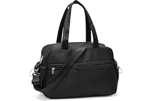 SEAFEW Borsone da Viaggio,Bagaglio a Mano 40x30x20 Ryanair Borsa da Viaggio con Scomparto per le Scarpe,Borsa da Cabina Ryanair 40x30x20 Borsa Sportiva Borsone da Palestra Borsa da Weekend,L1-Nero