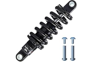 splumzer Amortiguador Trasero de Bicicleta de Montaña Amortiguador de Resorte Biliar Trasero de Bicicleta, Muelle Helicoidal Negro Sin Amortiguación