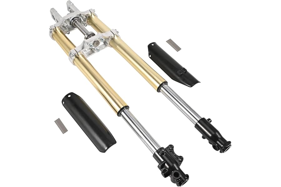 Trkimal Complete 45mm/48mm Front Fork Shocker and Triple Clamp Handlebar Riser Set for Dirt Pit Pro Trail Bike Motocross Upside Down Shocker 110cc 125cc 150cc