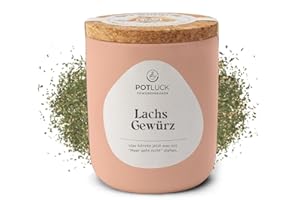 ‎POTLUCK GEWÜRZFREUNDE POTLUCK | Lachs Gewürz | Gewürzzubereitung im Keramiktopf | 50g | Vegan, glutenfrei und mit natürlichen Inhaltsstoffen