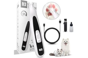 COLDSPOT Dog Paw Trimmer, Low Noise Pet Shaver, Dog Clippers Cordless with LED Light and Display, Pet Trimmer for Paws, Legs, Face, Bum