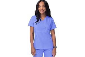 ADAR UNIFORMS Sivvan Scrubs for Women - Mock Wrap Scrub Top