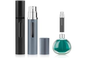 Aischens 2 Pezzi 8ml Mini Atomizzatore di Profumo Ricaricabile, Nebulizzatore Porta Profumo Portatile Dispenser di Profumo con Finestra, Portaprofumo da Viaggio Spruzzatore di Profumo per Donne Uomini